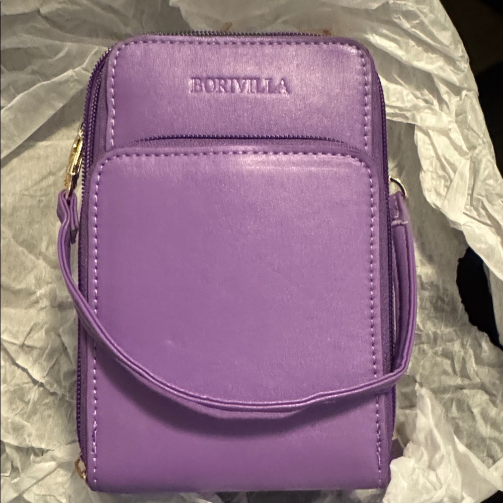 Purple Crossbody/Phone Bag, NWOT, adjustable strap (CL)